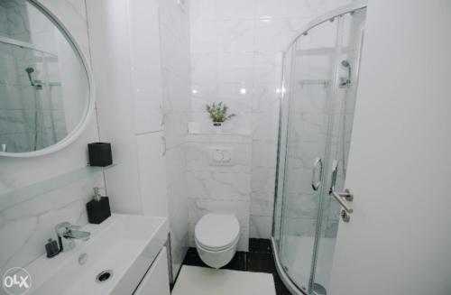 Koupelna v ubytování Apartmani Kastel 4
