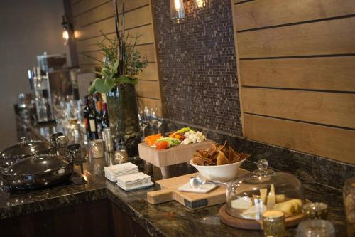 a kitchen counter with a bowl of food on it at Renaissance Allentown Hotel in Allentown