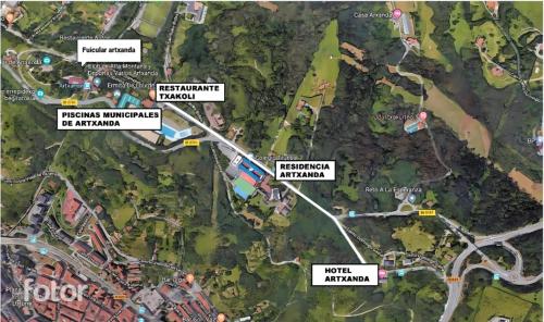 a map of the proposed intersection of highway and interstate at Hotel Artxanda Bilbao, Parking Gratuito en el Exterior Junto al Hotel in Bilbao