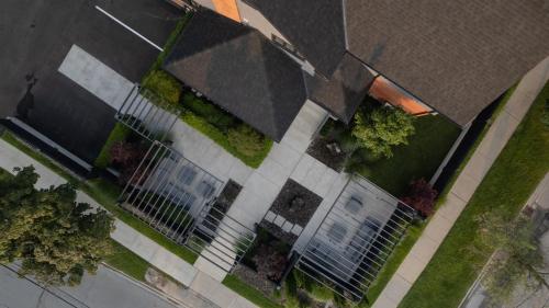 an overhead view of a building with a roof at The VanderMarck Boutique Hotel in Collingwood