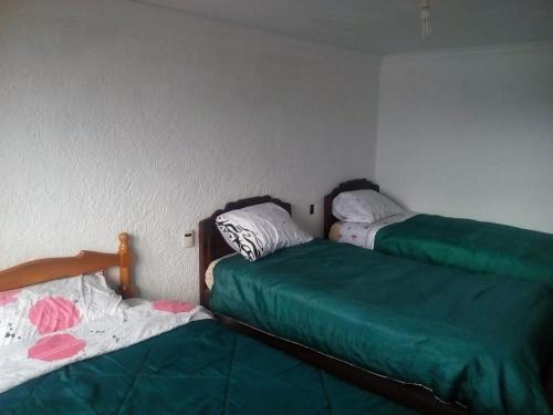 Giường trong phòng chung tại Las Cabañas Lodge