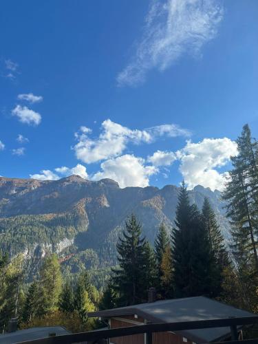 a view of the mountains from a house at Kymera Alpine Apartment in Folgarida