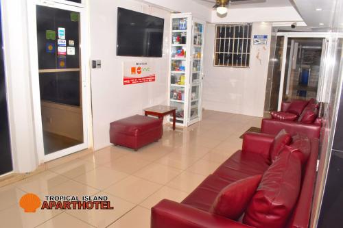 Χώρος καθιστικού στο Studio with Kitchen in Corales del Sur, Santo Domingo Este - Jumbo San Isidro