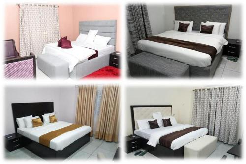 Cama o camas de una habitación en Blooms Spot Hotel - Self Service Apartment