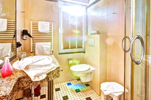 Koupelna v ubytování Hotel Muschinsky