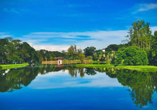Landskap semula jadi dekat dengan taman percutian