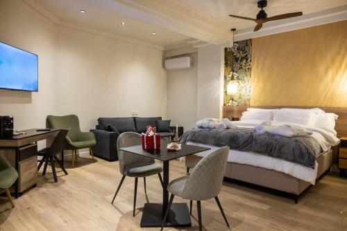 Χώρος καθιστικού στο Trikala mall suites