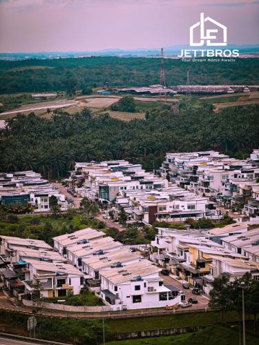 an aerial view of a city with white buildings at D' Summit Residence By JettBros Johor Bahru in Johor Bahru