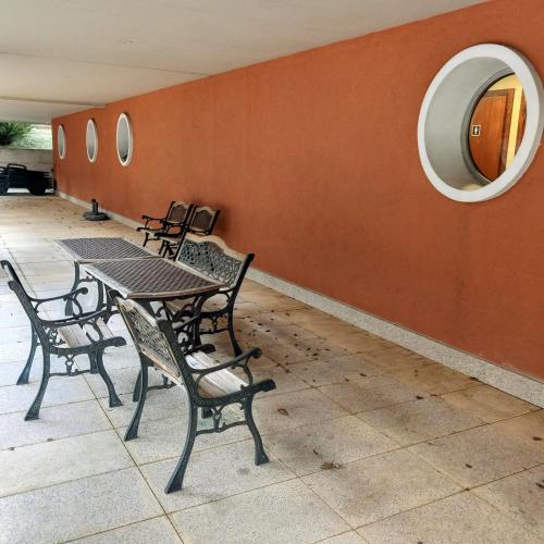 Ruang duduk di Braga Exclusive flat with pool