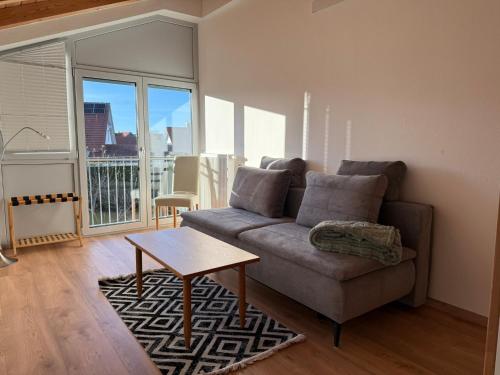 Ruang duduk di Ferienhaus Alpspitze