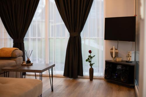 TV a/nebo společenská místnost v ubytování Kubilasnamelis