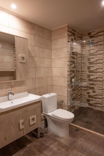 Koupelna v ubytování KOSMAPOLITAN hotel