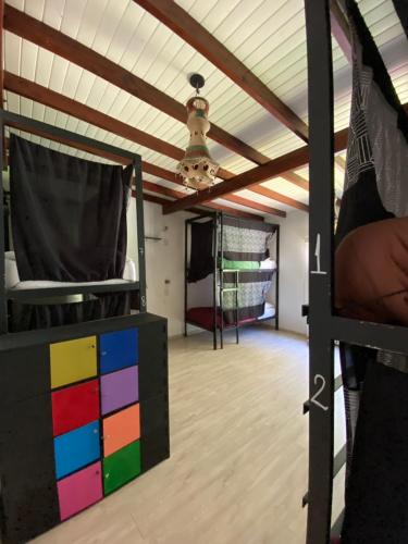 TV a/nebo společenská místnost v ubytování Roots Backpackers