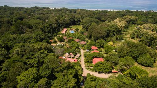 an aerial view of a house in the woods at Hacienda Baru in Dominical