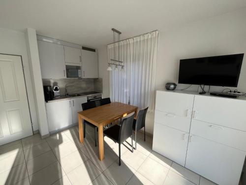 Kuchyň nebo kuchyňský kout v ubytování Heimathafen