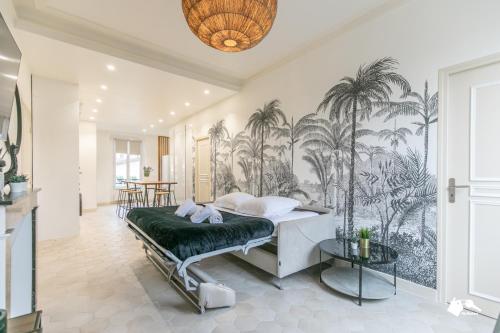 Ένα ή περισσότερα κρεβάτια σε δωμάτιο στο MBA - Luxury Appart - proche Metro RER