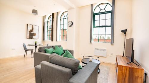 TV a/nebo společenská místnost v ubytování Lovely 1 Bed Apartment in Central Newark