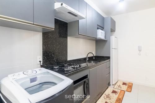 Dapur atau dapur kecil di MCB - Apartamentos com piscina prox. da Praia