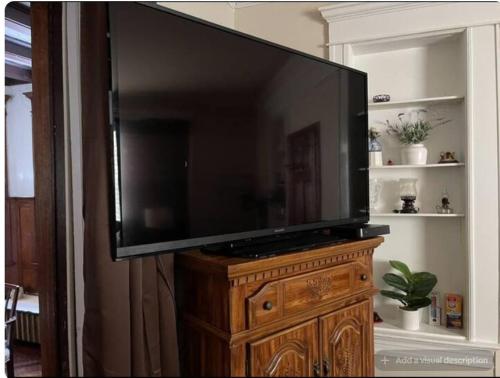 TV a/nebo společenská místnost v ubytování Charming Victorian Home in the Heart of White Plains