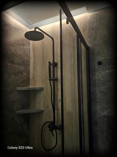 a shower in a bathroom with a shower at LuxuryGuesthouse AXD in Alexandroupoli