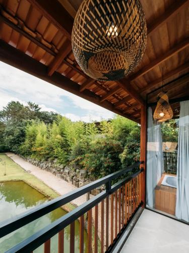 Balkoni atau teres di Pousada Trem Chic
