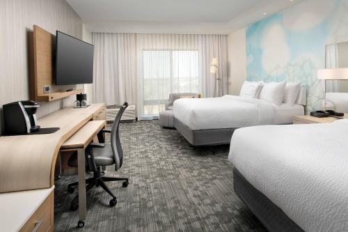 Ένα ή περισσότερα κρεβάτια σε δωμάτιο στο Courtyard by Marriott Las Cruces at NMSU