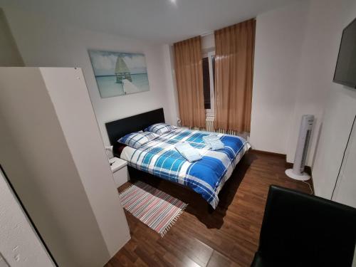 Katil atau katil-katil dalam bilik di Double Room with Air Conditioning Del Ponte Break