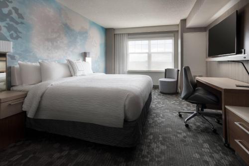 Ein Bett oder Betten in einem Zimmer der Unterkunft Courtyard Denver Airport at Gateway Park