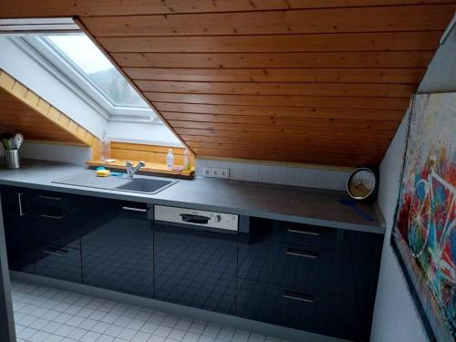 Kuchyň nebo kuchyňský kout v ubytování Ferienwohnung in Heppenheim