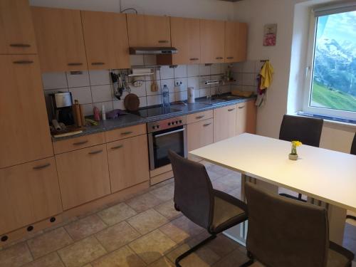 Η κουζίνα ή μικρή κουζίνα στο Ferienwohnung an der Ruwer, Trier