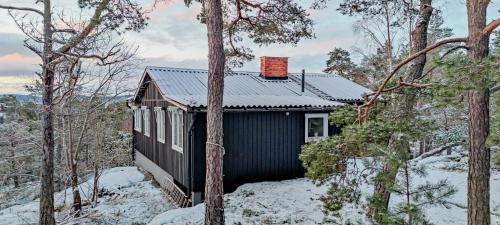 Idyllic Holiday Home With Scenic Views On Älgö v zimě
