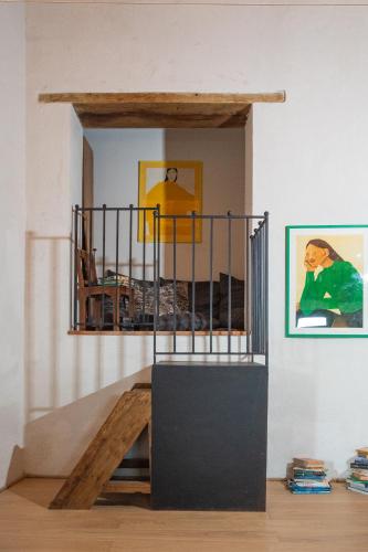 a room with a bunk bed and a mirror at Castello di Rocca Cilento in Rocca Cilento