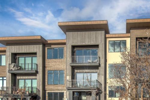 an architectural rendering of a building with balconies at Luxury Lakeview Retreat A Jordanelle Gem in Hideout, Utah in Keetley