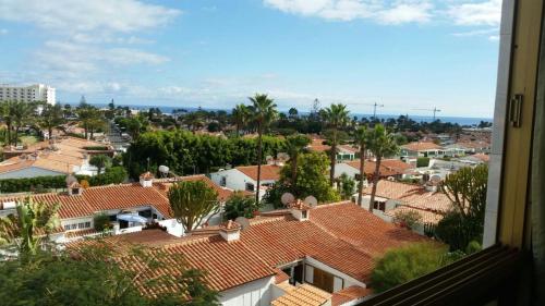 a view from a window of a city at Nice view in Playa del Ingles