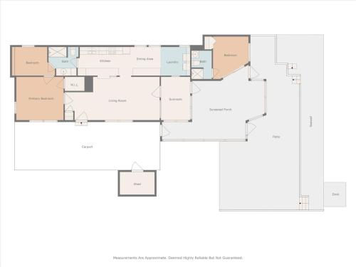 a floor plan of a house at The Hideaway at Weeki Wachee in Weeki Wachee
