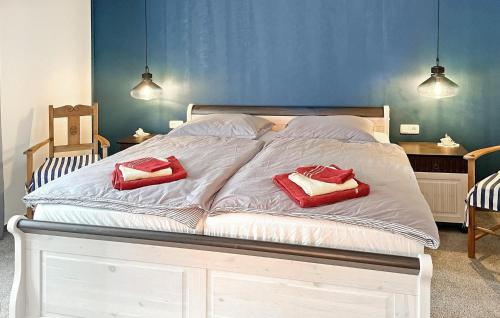 Postel nebo postele na pokoji v ubytování Ferienwohnung Malchow