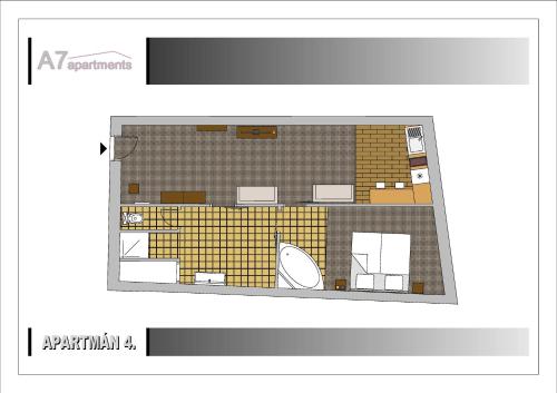 Půdorys ubytování A7 Apartments