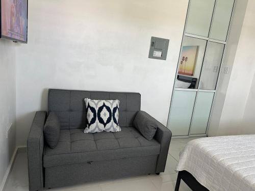 Katil atau katil-katil dalam bilik di Beachtown Luxury Villas Apt 201