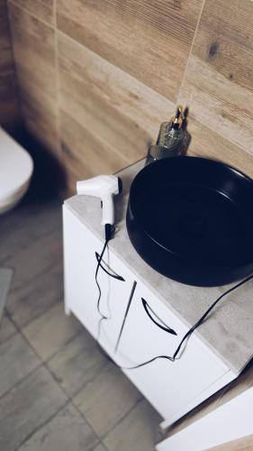 a sink on top of a counter in a bathroom at GóralSki in Wisła