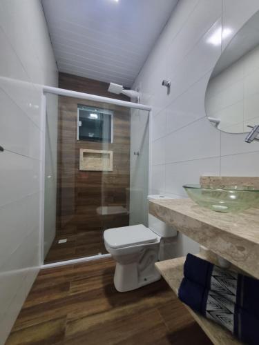 Koupelna v ubytování Flat Praia Dourada 5