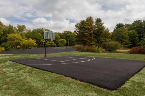 a basketball hoop in the middle of a park at Fairfield Inn & Suites Springfield Enfield in Springfield