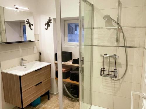 Koupelna v ubytování Gîte Touraine confort moderne avec wifi et parking privé - FR-1-381-603