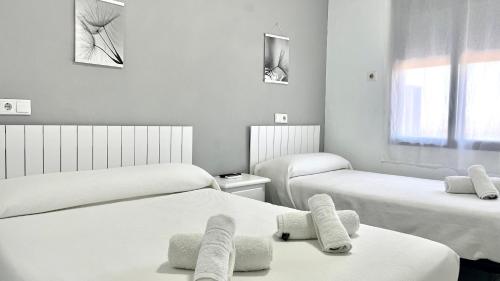Postel nebo postele na pokoji v ubytování Hostal Carlos III