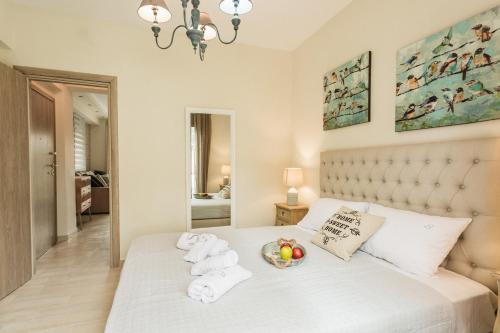 Postel nebo postele na pokoji v ubytování Apartments Enastron