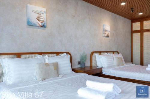 Ένα ή περισσότερα κρεβάτια σε δωμάτιο στο Sun Villa 57 - View Trực Diện Biển