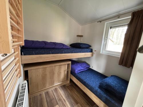 two bunk beds in a tiny house at Vakantiepark Schouwen in Renesse