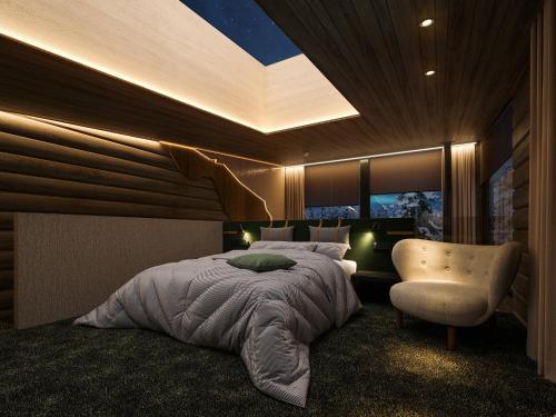 Postel nebo postele na pokoji v ubytování Jänkä Resort