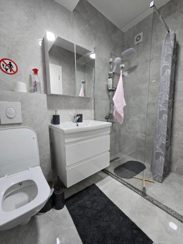 Koupelna v ubytování EEG Apartments