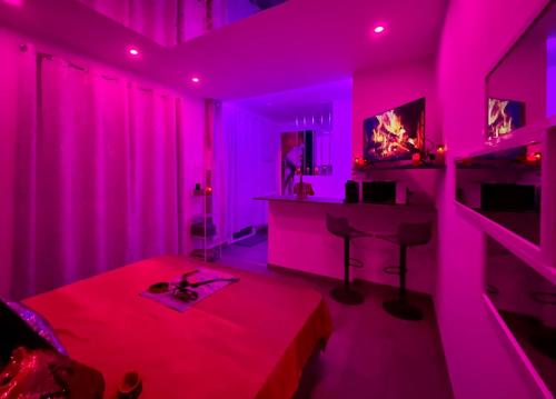 Μια τηλεόραση ή/και κέντρο ψυχαγωγίας στο Maison de Monplaisir Love Room - Lyon