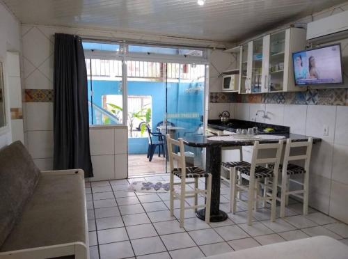 Dapur atau dapur kecil di Pousada Bella Praia